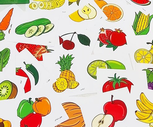 عکس شماره 1 دسکتاپ فلش کارت مجموعه‌ی مصور میوه‌ها و سبزیجات